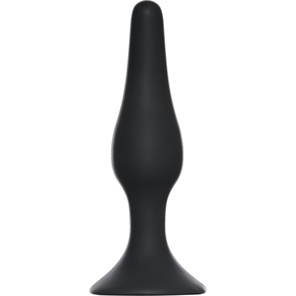  Чёрная анальная пробка Slim Anal Plug XL 15,5 см 
