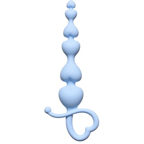  Голубая анальная цепочка Begginers Beads 18 см 