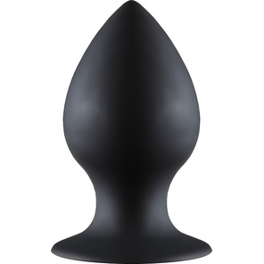  Чёрная анальная пробка Thick Anal Plug Large 11,5 см 