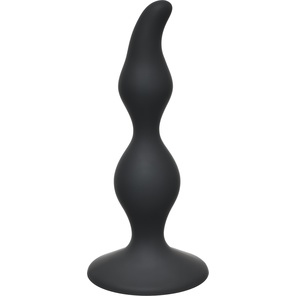  Чёрная анальная пробка Curved Anal Plug Black 12,5 см 