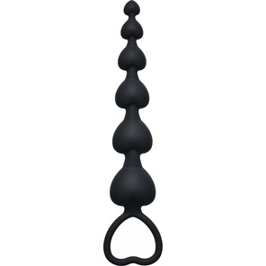  Чёрная анальная цепочка Heart s Beads Black 18 см 