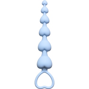  Голубая анальная цепочка Heart s Beads Blue 18 см 