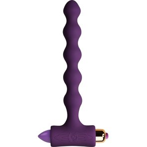  Фиолетовая анальная виброёлочка PETITE SENSATIONS PEARLS PURPLE 16,9 см 