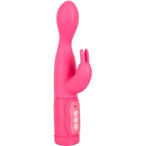  Розовый вибромассажёр High Speed Twister с ротацией головки 21,5 см 
