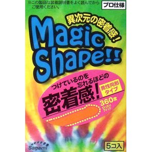  Презервативы Sagami Xtreme Magic Shape с ребристым швом 5 шт 