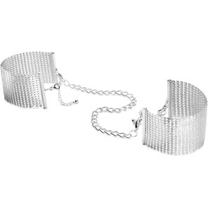  Серебристые наручники-браслеты Desir Metallique Handcuffs 