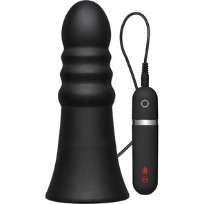  Анальная вибропробка Kink Vibrating Silicone Butt Plug Ridged 8 20,32 см 