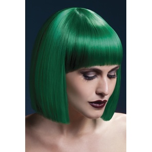  Зеленый парик со стрижкой прямой боб 