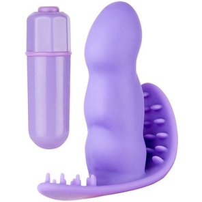  Фиолетовый мини-вибратор с шипованным основанием SEE YOU SECRETLY 