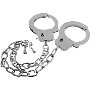  Наручники на длинной цепочке с ключами Metal Handcuffs Long Chain 