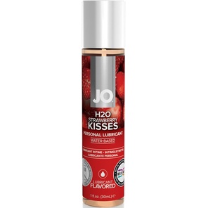  Лубрикант на водной основе с ароматом клубники JO Flavored Strawberry Kisses 30 мл 
