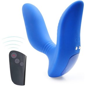  Синий вибромассажер простаты 3,5’’ Remote Control Curve P-spot Massager 12 см 