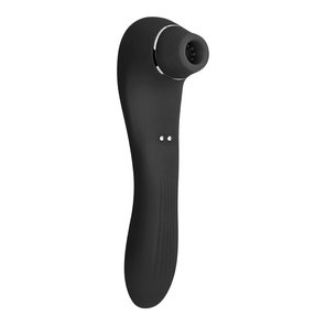  Черный стимулятор Smoooch Clitoral Suction Vibration 18,6 см 