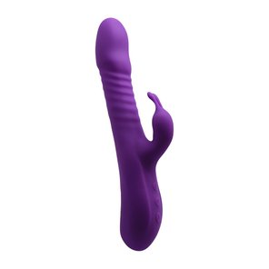  Фиолетовый вибратор-кролик Romax 24,4 см 
