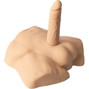  Телесный мужской полуторс с фаллоимитатором SILEXD Apollo S 7 