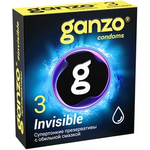  Супертонкие презервативы Ganzo Invisible 3 шт 
