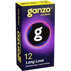  Презервативы с анестетиком для продления удовольствия Ganzo Long Love 12 шт 