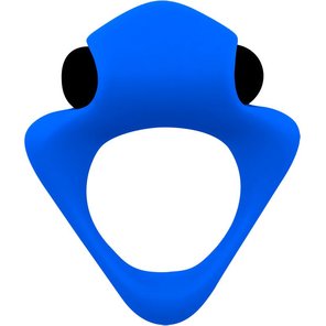  Синее эрекционное кольцо Wooomy Tribeс с вибрацией 