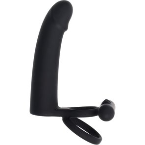  Черная вибронасадка для двойного проникновения Full Swing 