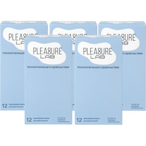  Набор из 5 упаковок ультратонких презервативов Pleasure Lab (по 12 шт.) 