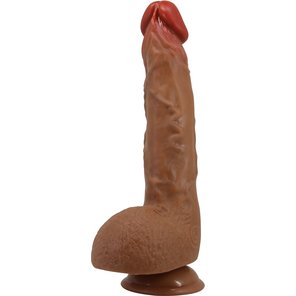  Реалистичный вибратор с ротацией Wilks 25 см 