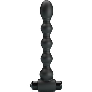  Черный анальный вибростимулятор 18,2 см 