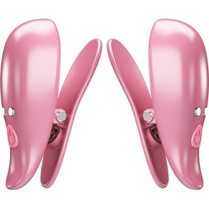  Розовые вибромассажеры для сосков с пультом ДУ Cayley 