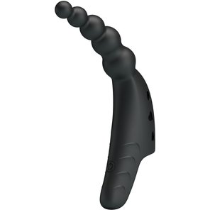  Черный вибратор на палец Jordin 12,2 см 
