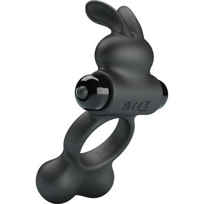  Черное вибрирующее кольцо с металлическими шариками Yusuf 