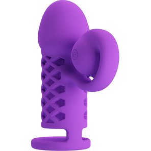  Фиолетовая вибронасадка с клиторальным отростком Harden 