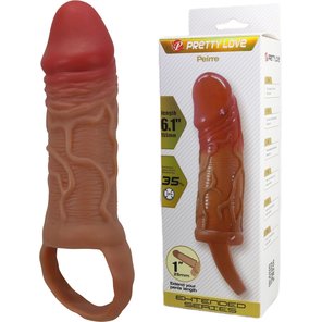  Реалистичная насадка на член Peirre 15,5 см 