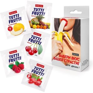  Набор из 5 саше съедобных смазок Tutti-Frutti 