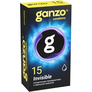  Супертонкие презервативы Ganzo Invisible 15 шт 