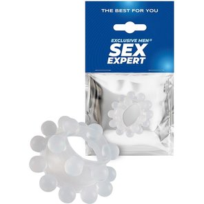  Эластичное эрекционное кольцо с двумя рядами шариков 