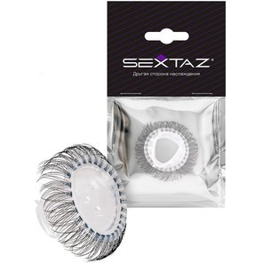  Эластичное эрекционное кольцо с длинными черными «ресничками» 