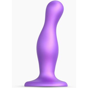  Фиолетовая насадка Strap-On-Me Dildo Plug Curvy size M 