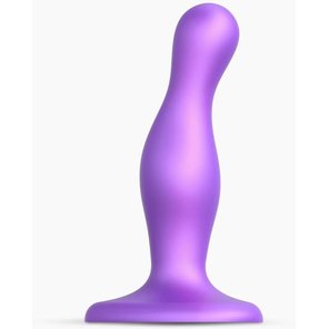  Фиолетовая насадка Strap-On-Me Dildo Plug Curvy size S 