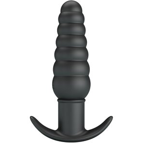 Черный анальный вибростимулятор Aeolis 11 см 