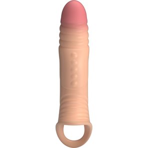  Телесная удлиняющая насадка на пенис с вибрацией 