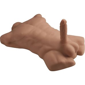  Карамельный мужской торс с фаллоимитатором SILEXD Apollo L 7 