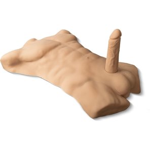  Телесный мужской торс с фаллоимитатором SILEXD Apollo L 7 