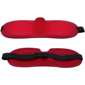  Красная глухая маска на резинке 