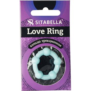  Цветное эрекционное кольцо Love Ring с бусинами 