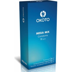  Презервативы OKOTO Mega Mix 18 шт 