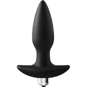  Черная анальная вибропробка FantASStic Vibrating Plug 14 см 