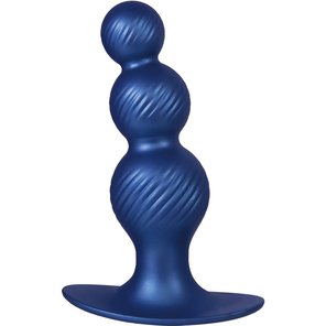  Синяя анальная елочка 5 Inch Silicone Anal Plug 14 см 