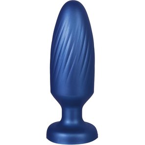  Синяя анальная пробка 4 Inch Silicone Anal Plug 12 см 