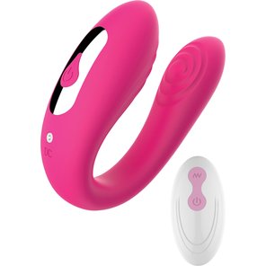  Розовый вибратор для пар с пультом ДУ 
