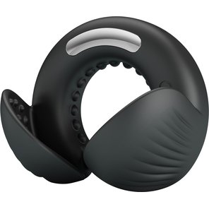  Черное эрекционное виброкольцо Quentin 