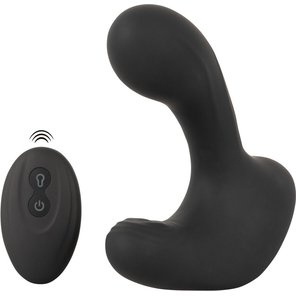 Черная анальная вибропробка с функцией расширения RC Butt Plug with 3 functions 